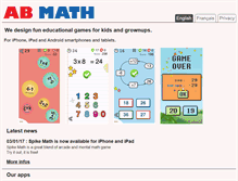 Tablet Screenshot of ab-math-games.com